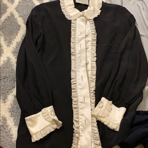 Gucci Ruffle trim button up - Picture 2 of 4
